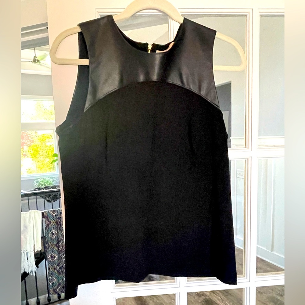 Banana Republic pleather sleeveless shirt